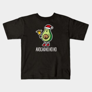 Avocad ho ho ho avocado Santa Claus pun ketogenic diet Kids T-Shirt